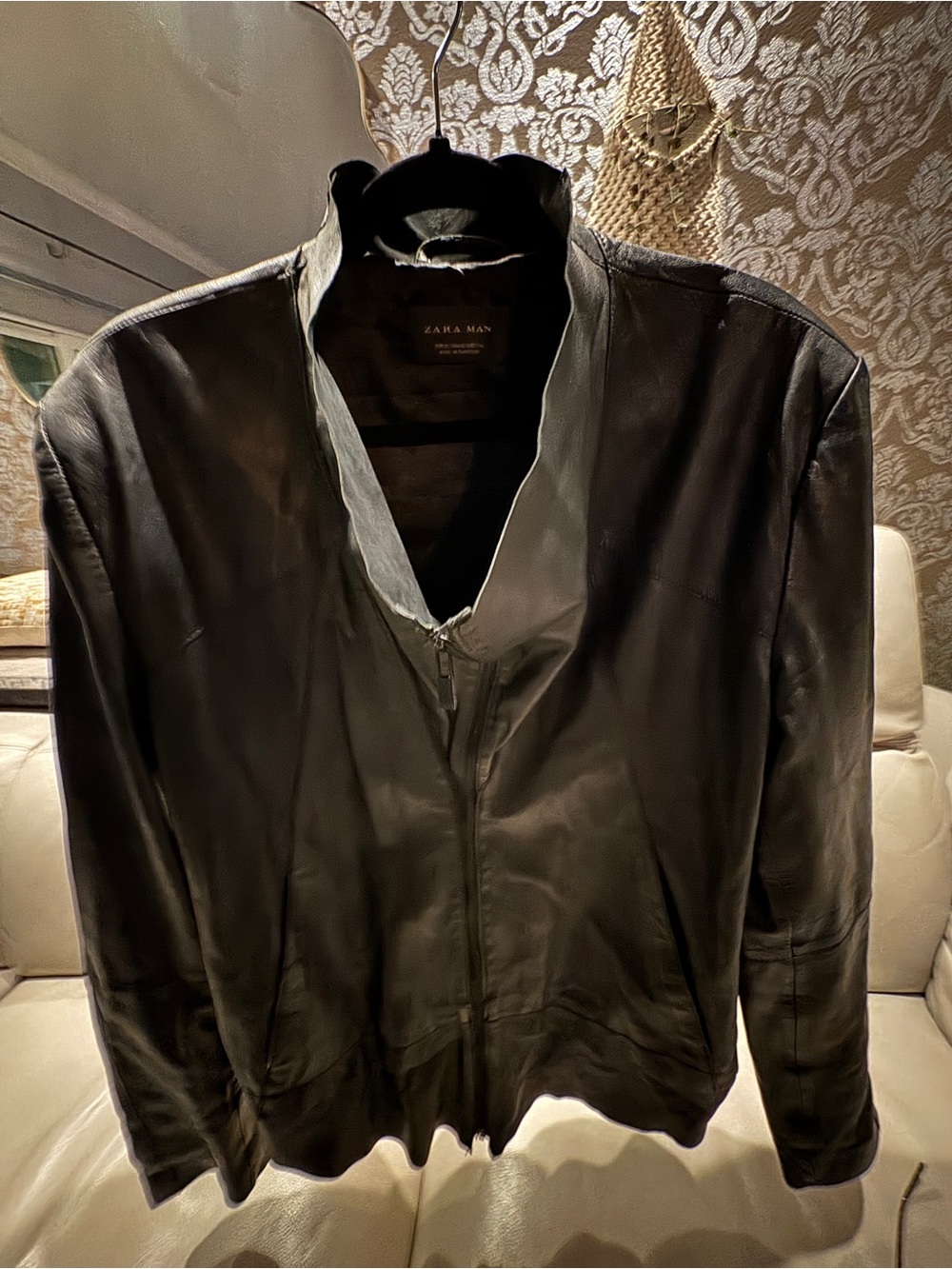 Zara Man Black Bomber Jacket